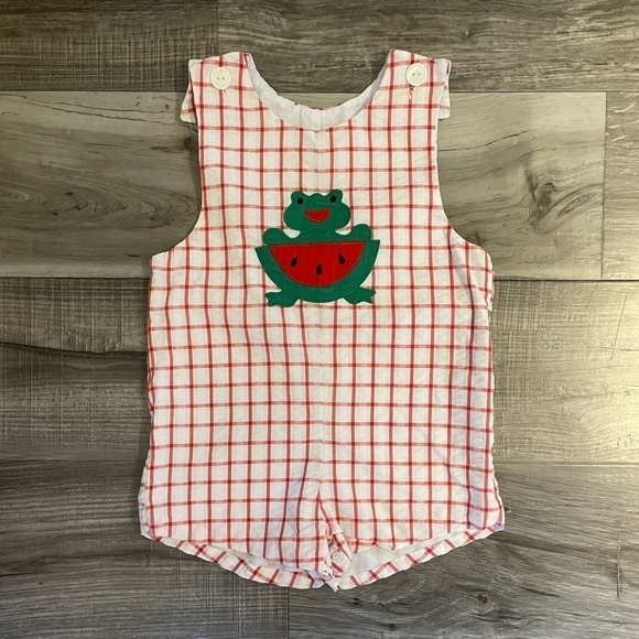 Nursery Rhyme Other - Vintage Nursery Rhyme Toddler Romper Size 4T Checkered Print